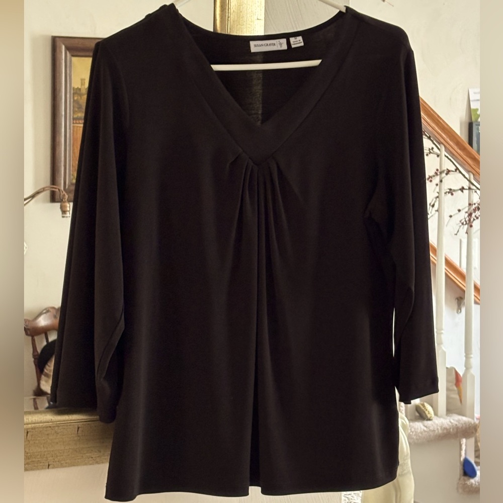 Susan Graver liquid knit blouse